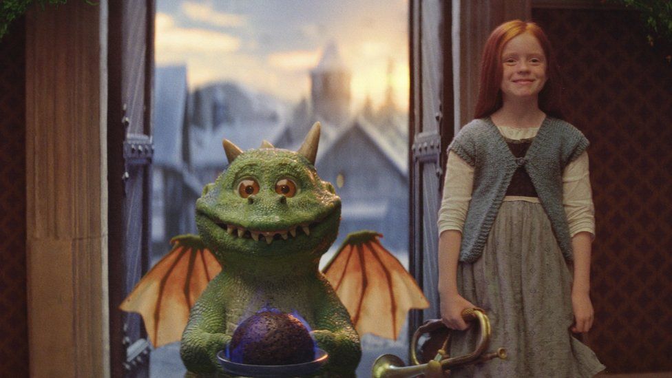 Dragon and young girl from John Lewis Christmas advert