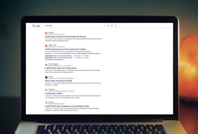 laptop screen with google