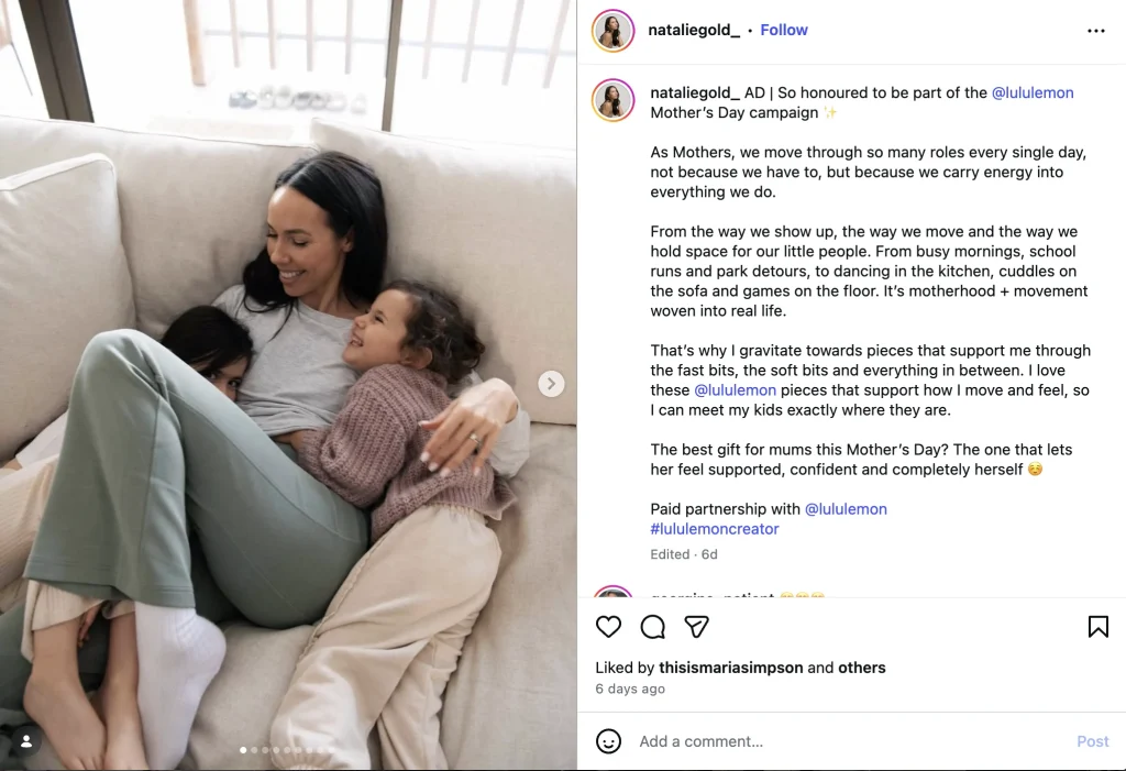 Lululemon's Mother's Day Campaign 2026